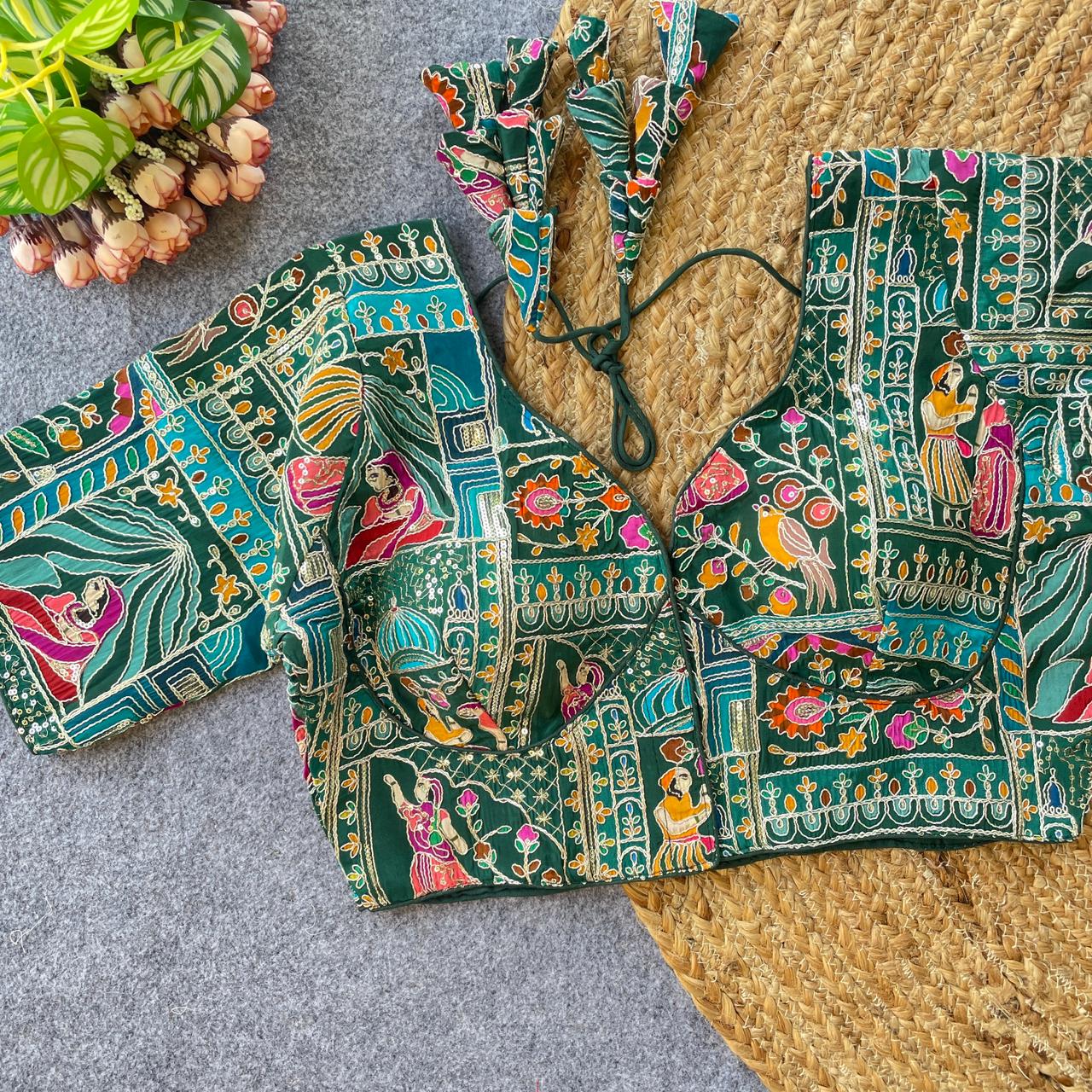 Pure Viscose Natural Creap ready made blouse