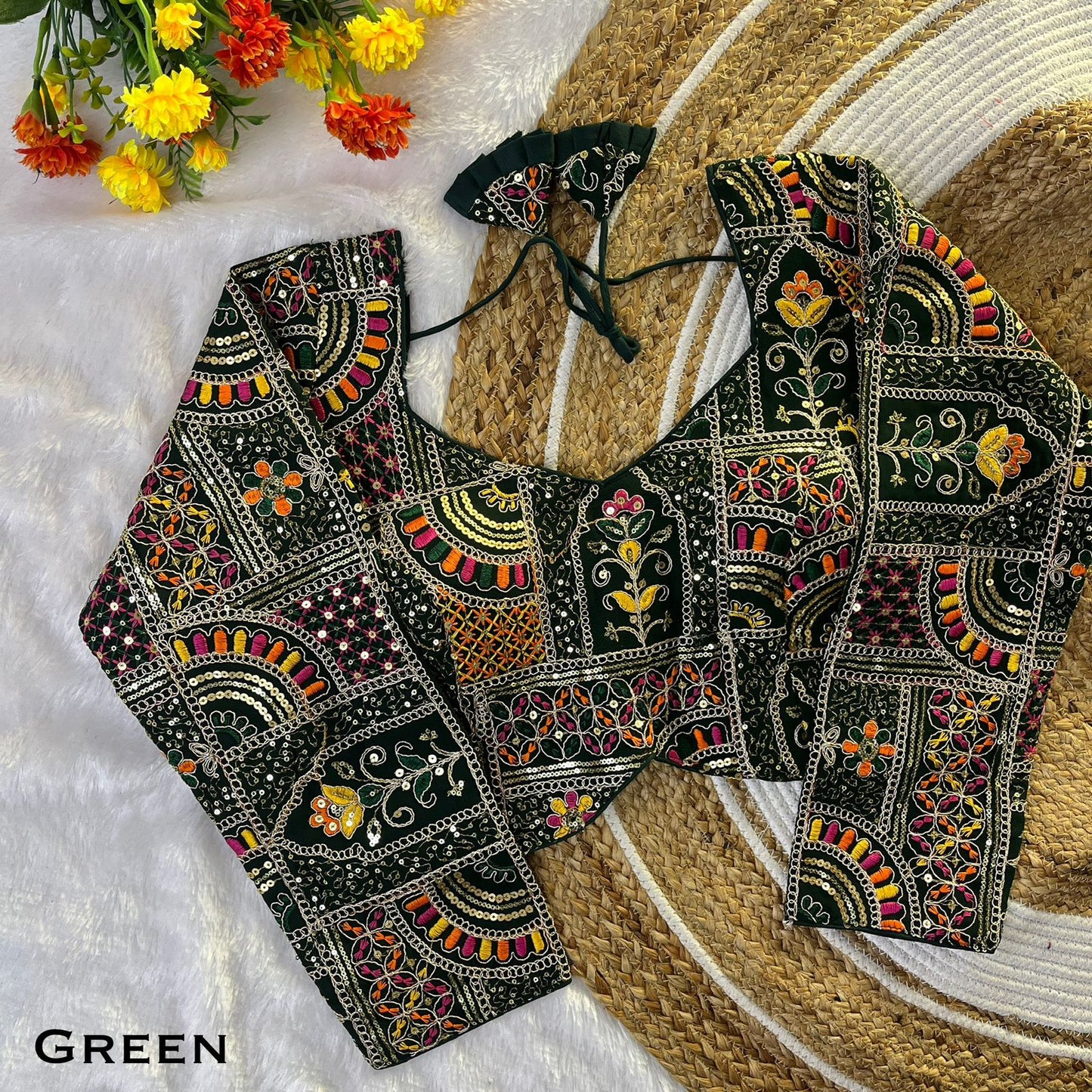 Heavy georgette full sleeve ready made blouse