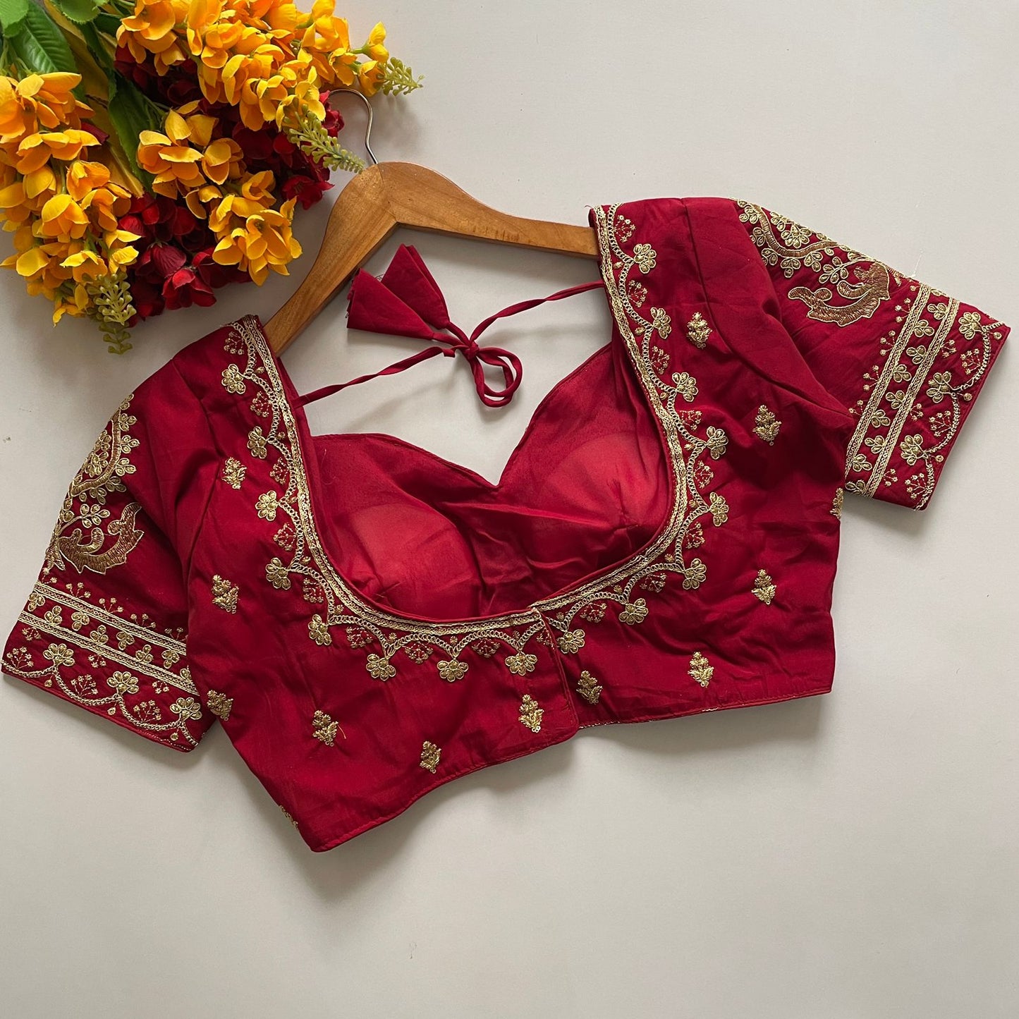Heavy pure roman Silk ready made blouse