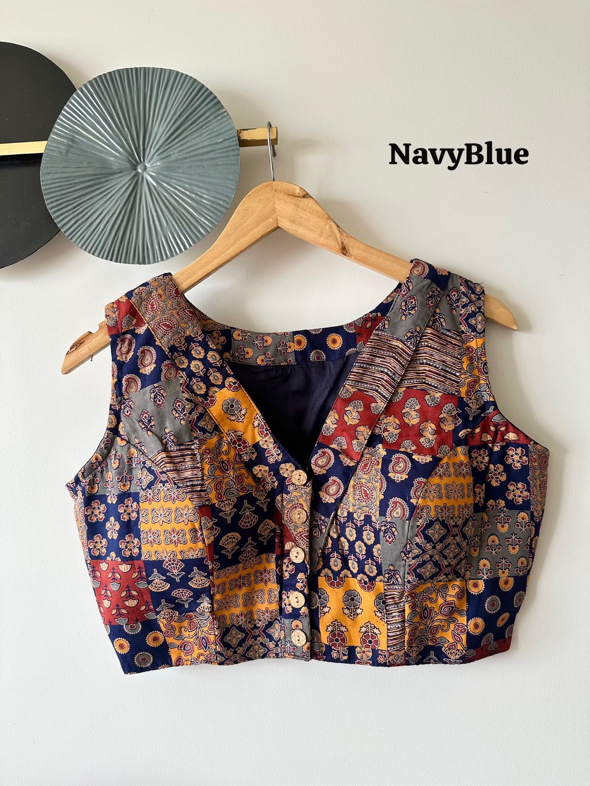 60-60 Cotton Handblock Handicrafts ready made blouse