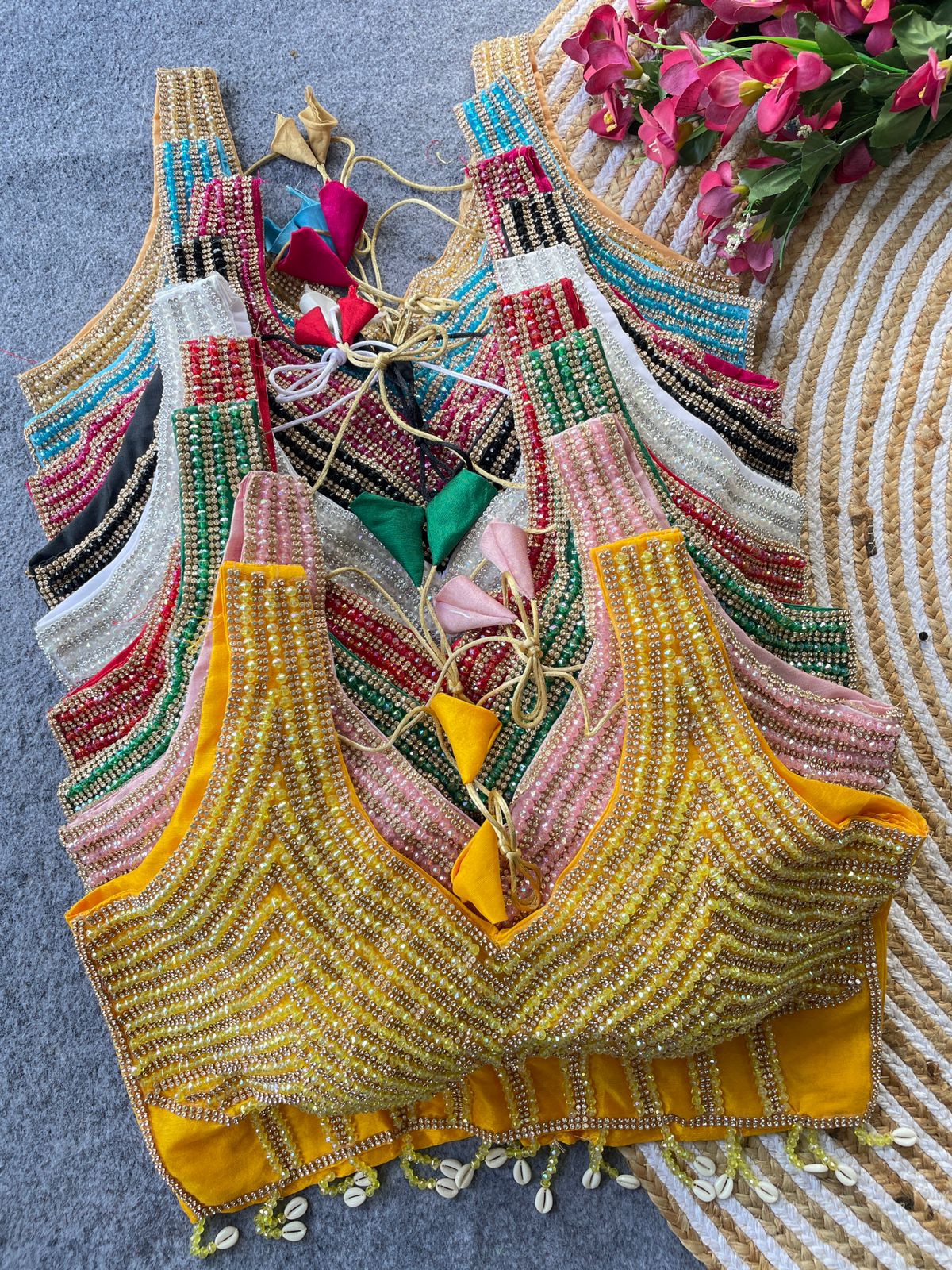 Pure silk handcrafted ready made blouse