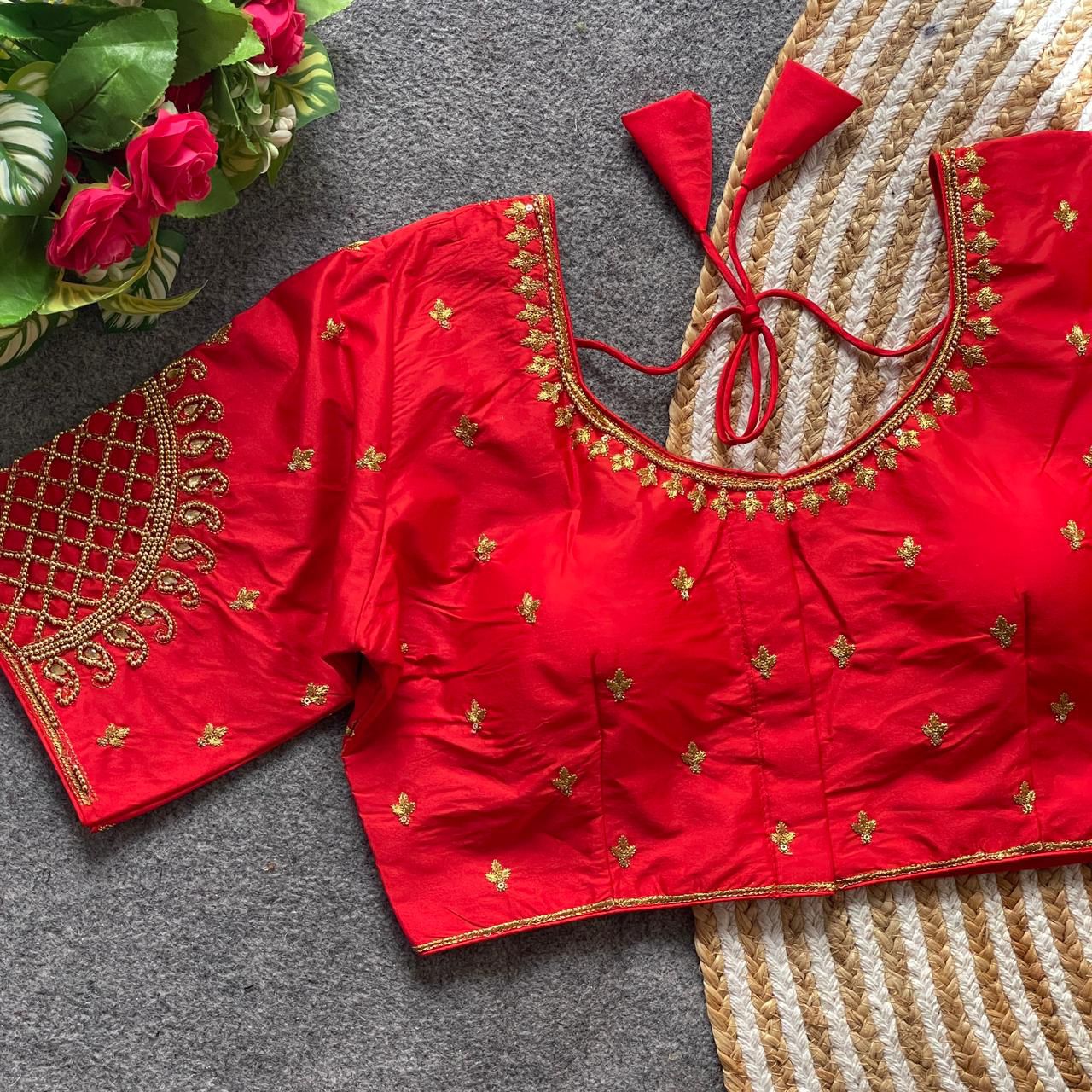 Heavy banarasi silk ready made blouse