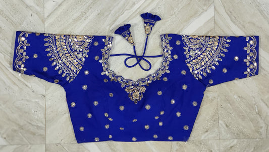 Bridal soft smooth silk ari work ready made blouse