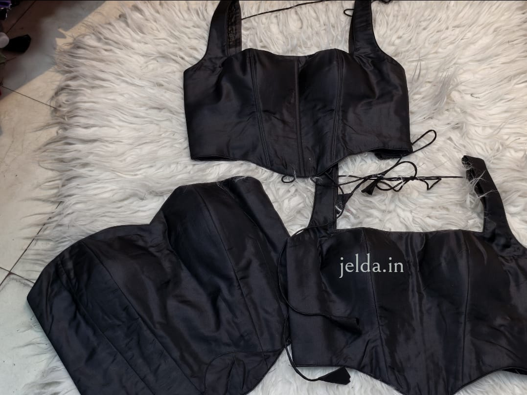 Pure silk corset custom made blouse