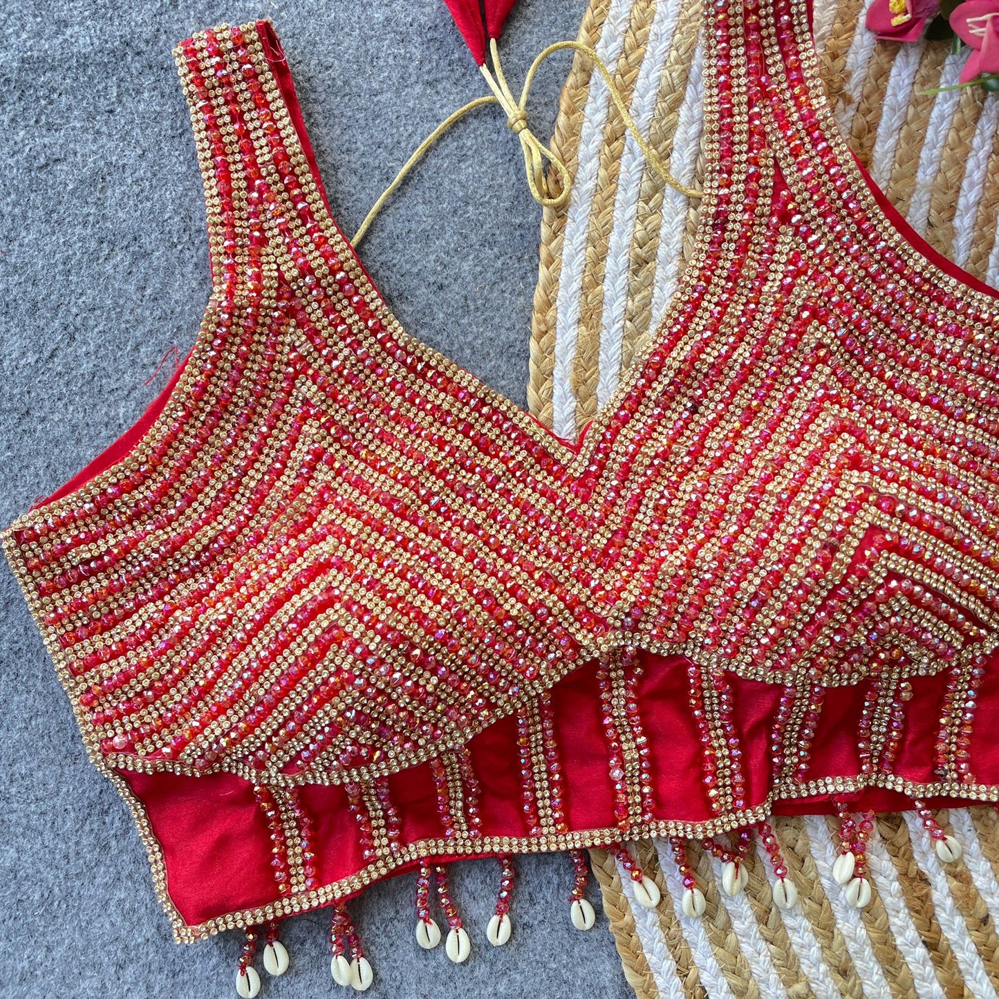 Pure silk handcrafted ready made blouse