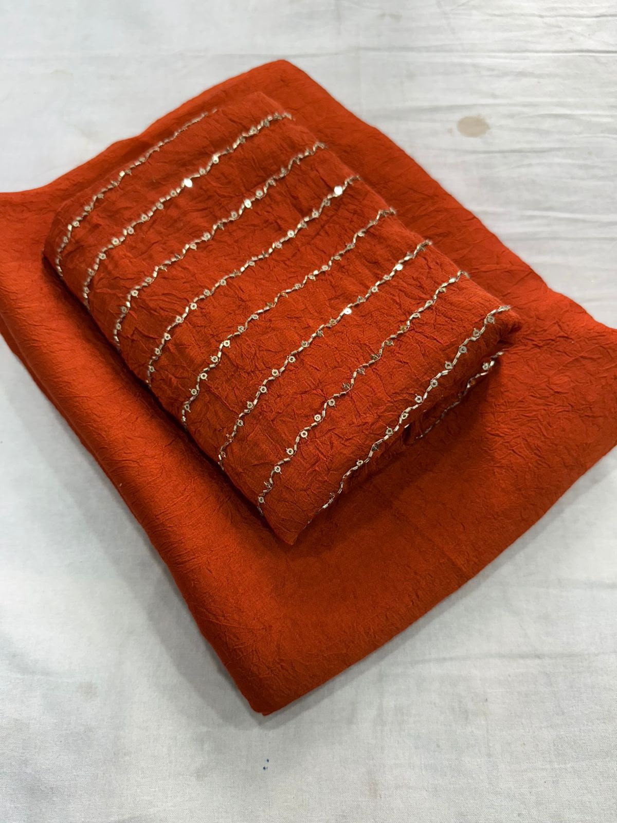 Rangoli Crush Saree With Sequins Bits Blouse