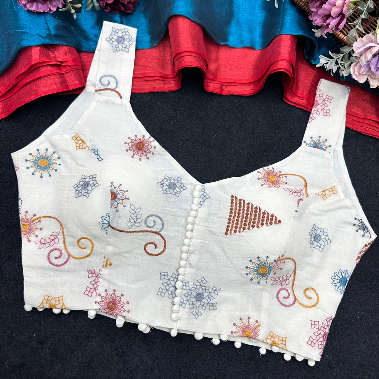 presenting original camric cotton ready made blouse