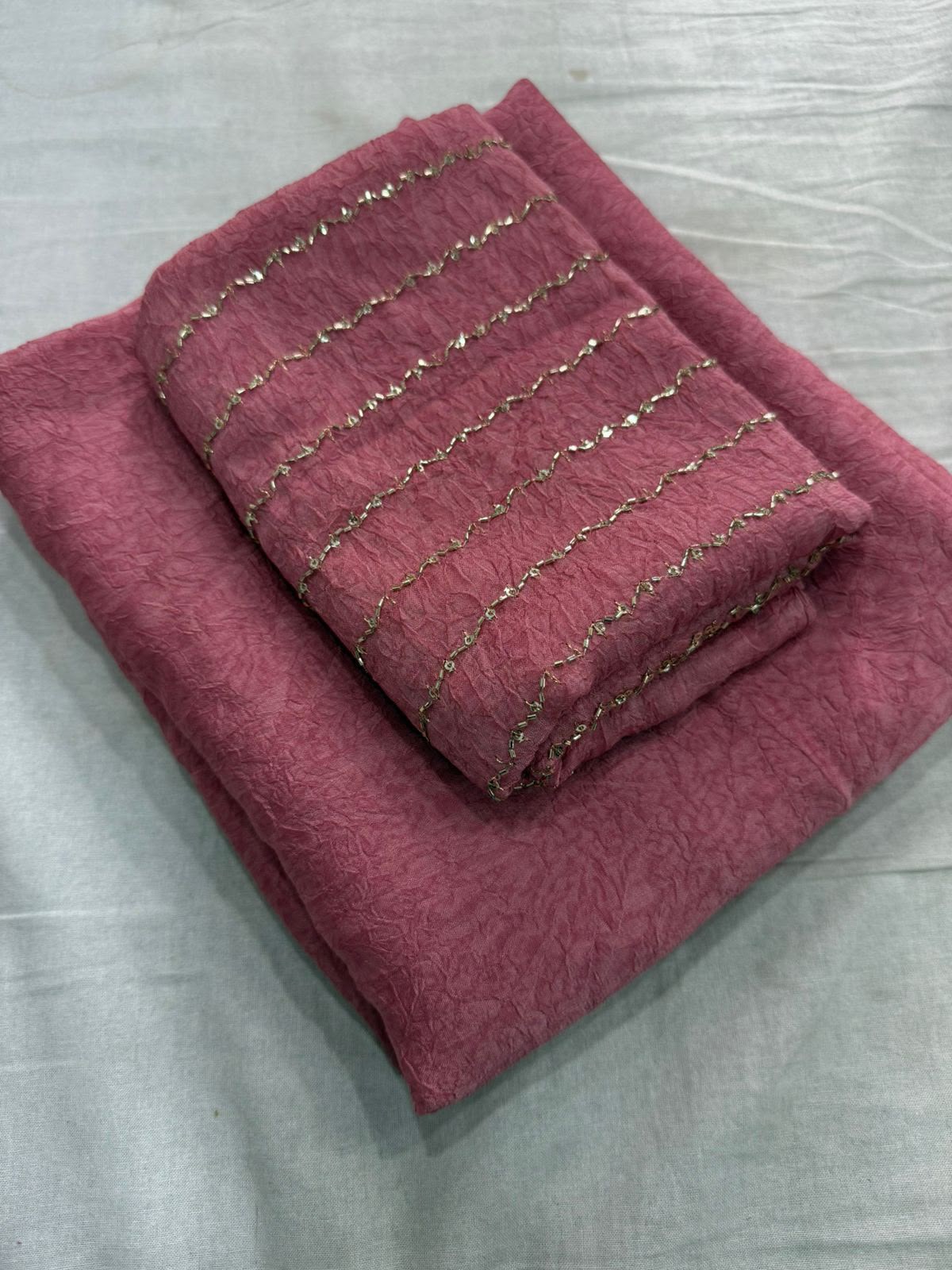 Rangoli Crush Saree With Sequins Bits Blouse
