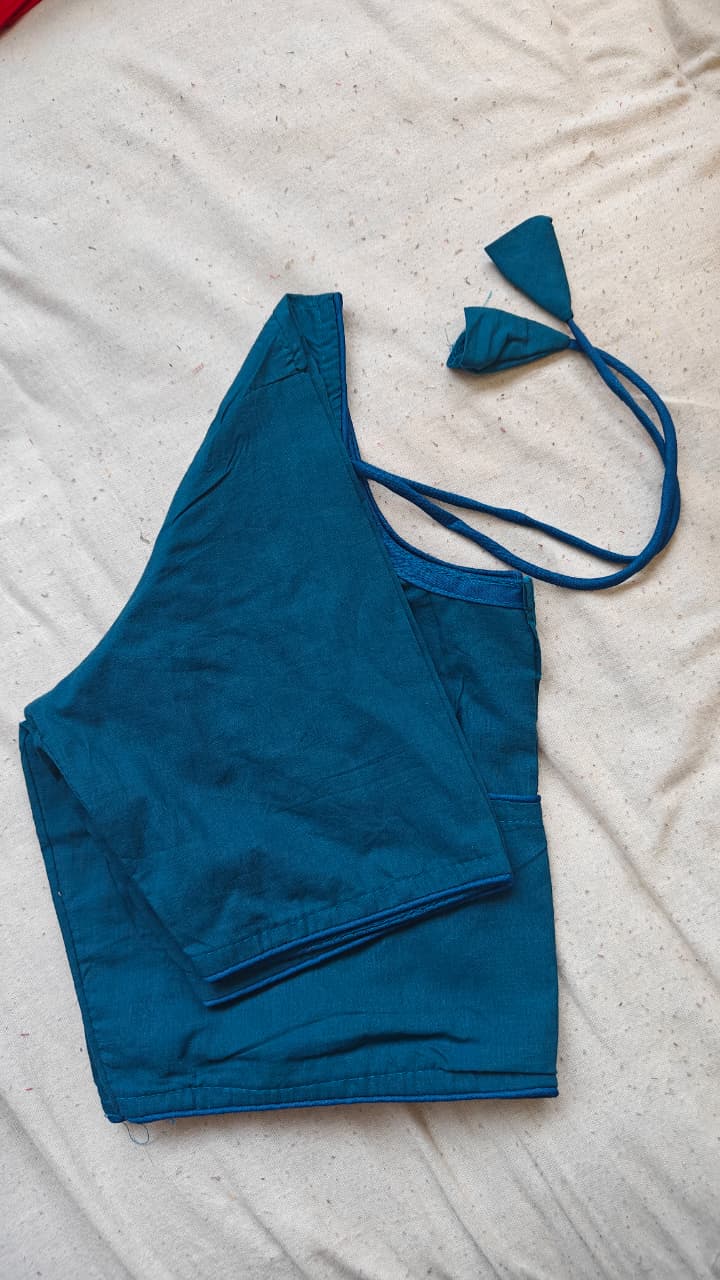Pure pochampally cotton ready made blouse