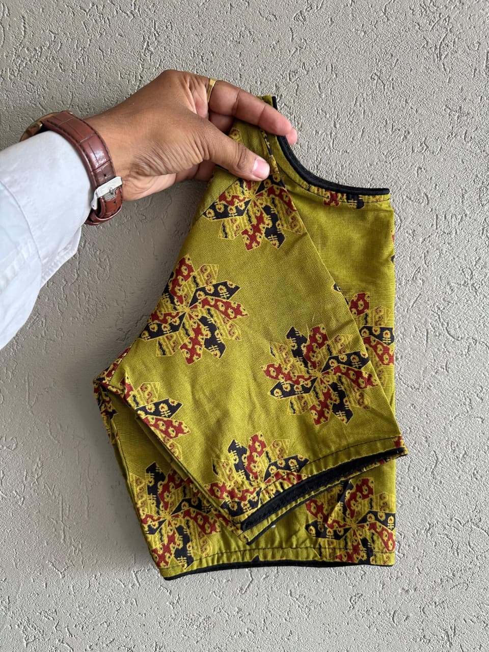 Pure Ajrakh Cotton ready made blouse