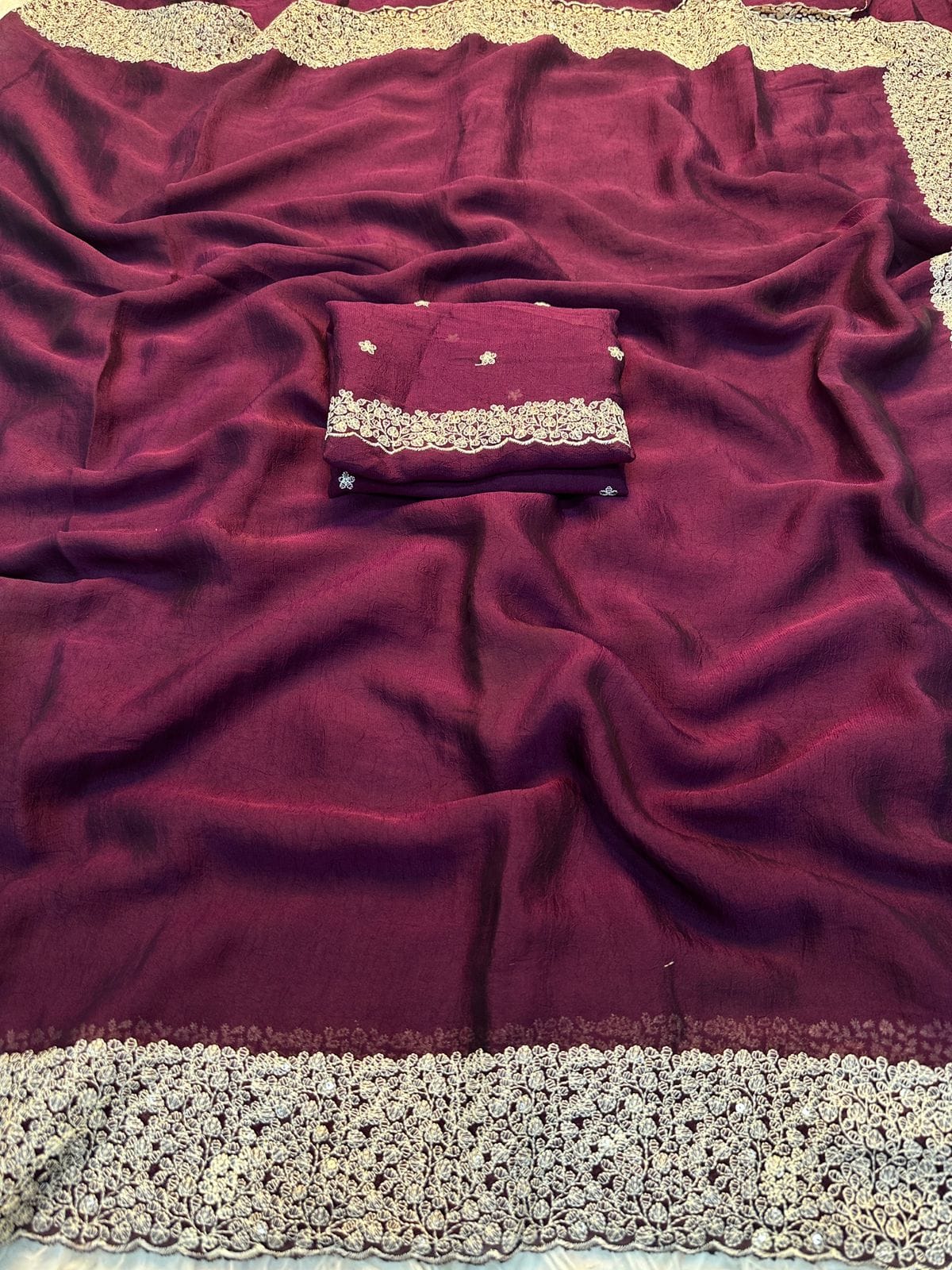 Soft Crush Silk Fabric Saree