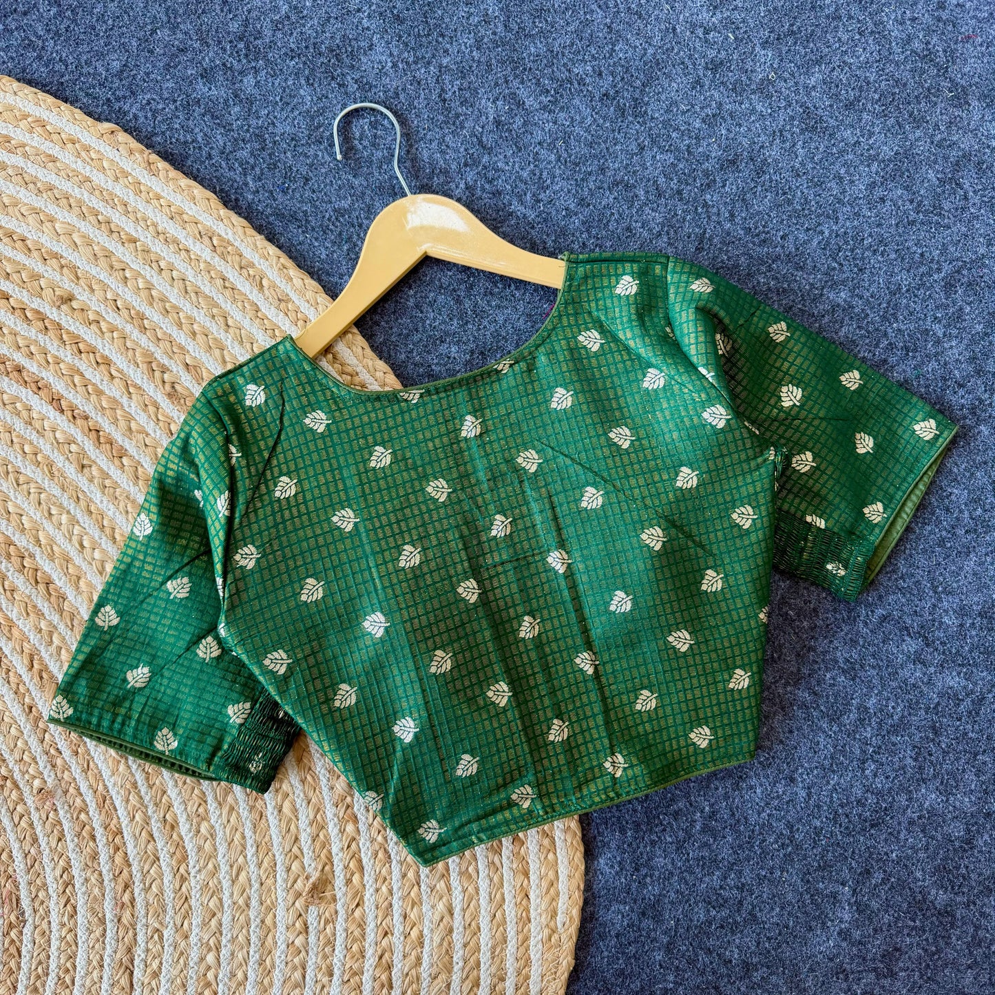 A beauty of weaving work all over ready made blouse