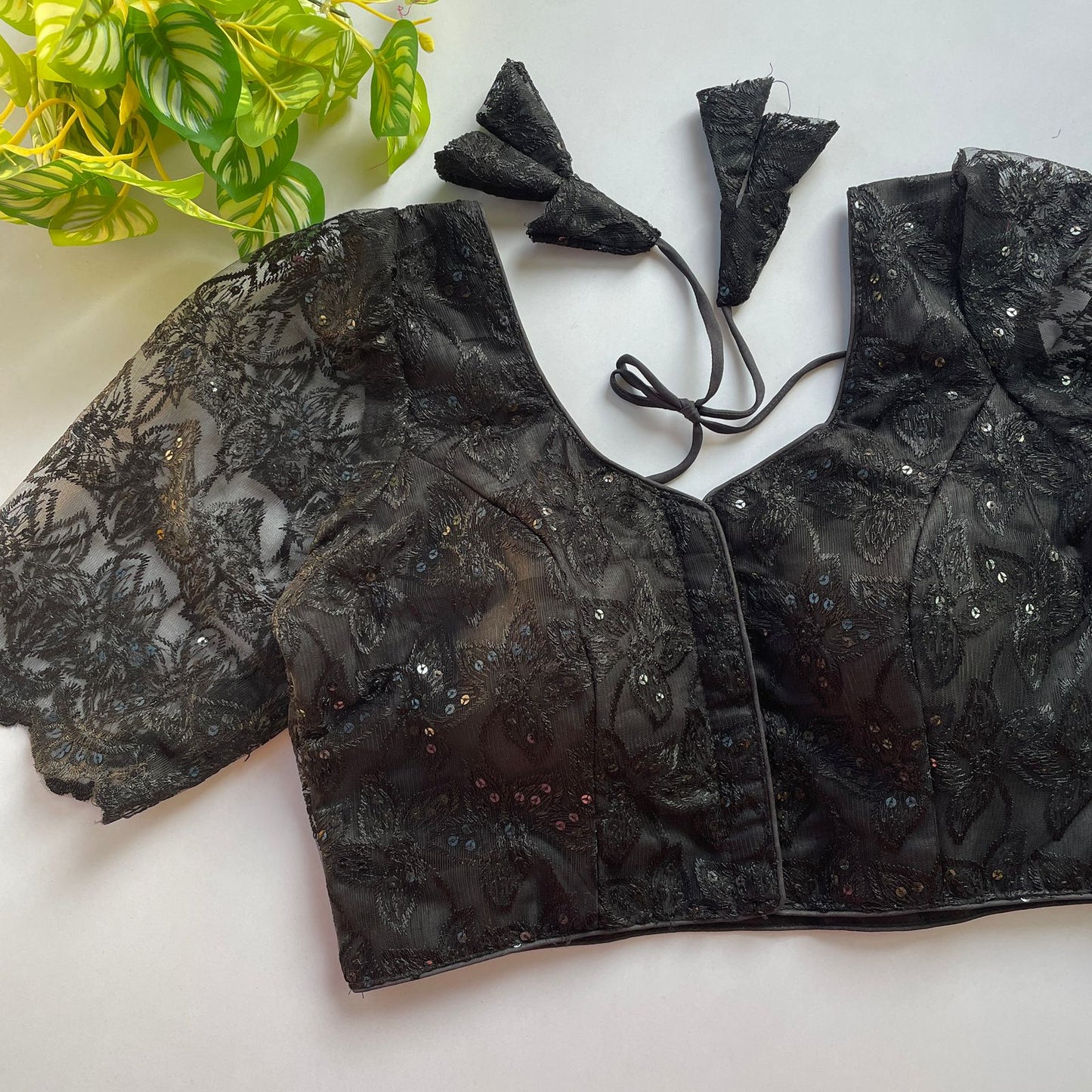 Heavy embroidery with beautiful handwork ready made blouse