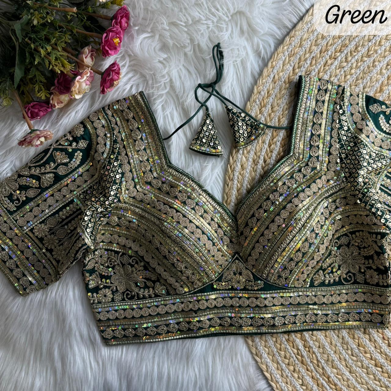 Heavy Pure Soft Roman Silk With Tricot Fuising ready made blouse