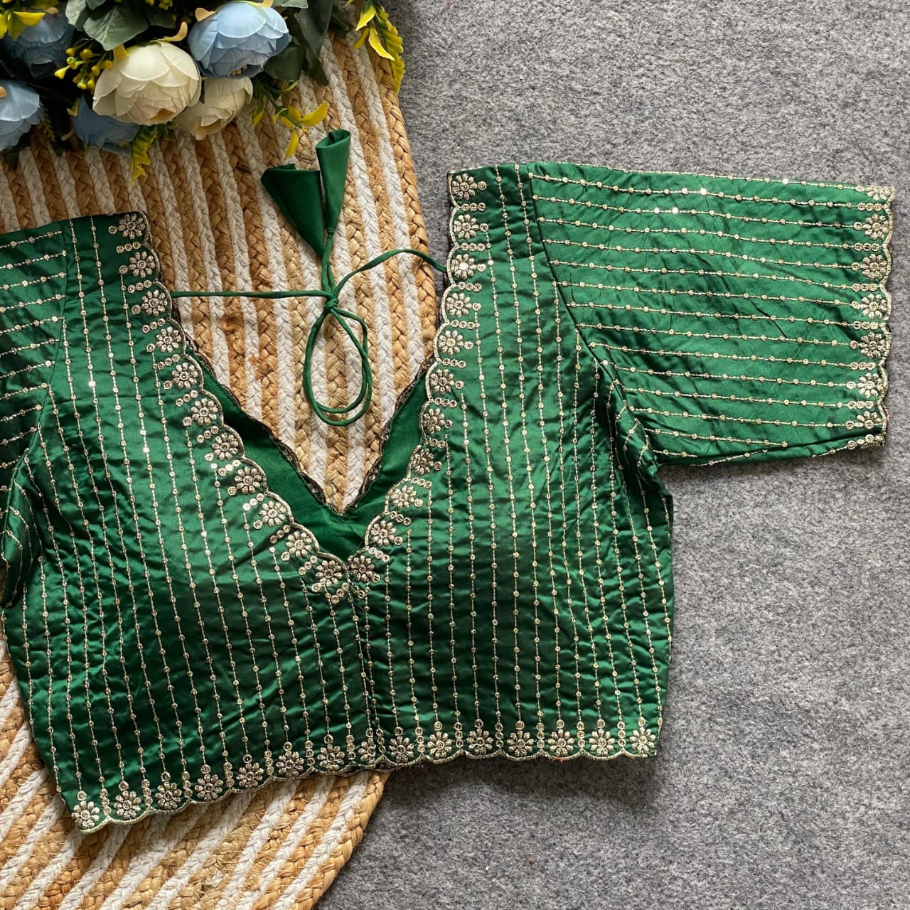 Banarasi silk ready made blouse