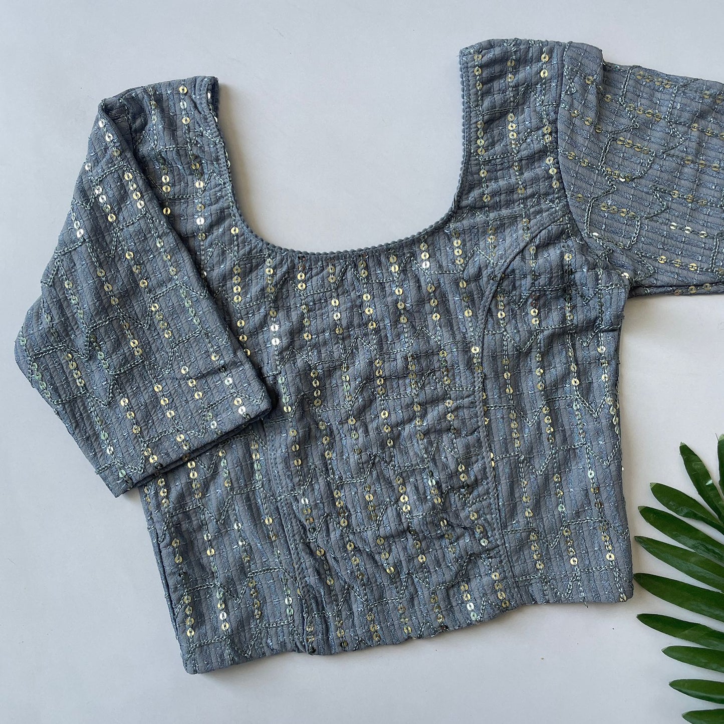 Polyester with embroidery stretchable ready made blouse