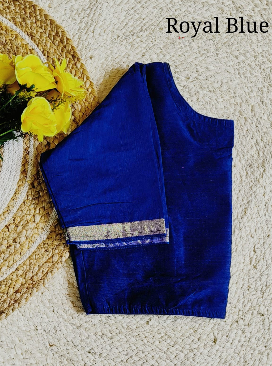 Ghicha silk boatneck ready made blouse