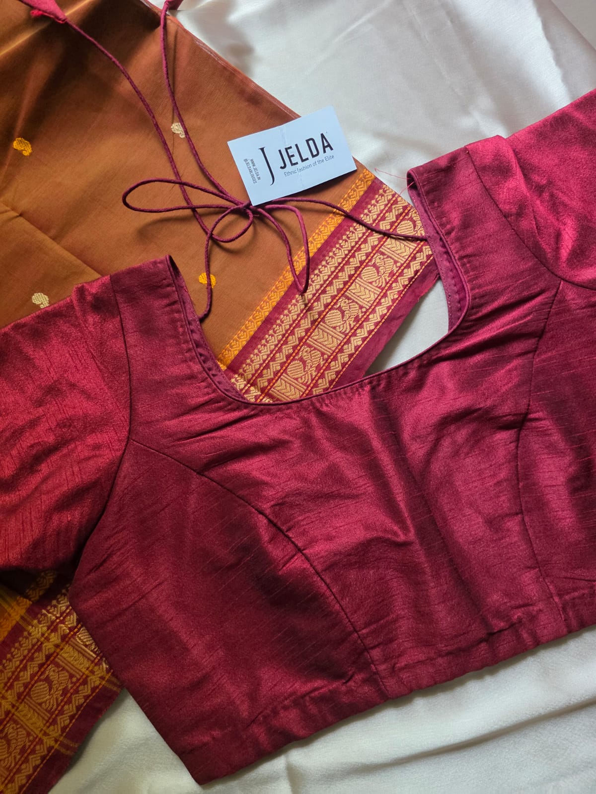 Elegant pure kanchi Cotton thread border saree