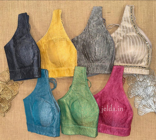 Premium Plain Sleeveless V Neck Blouses – Silk Fabric