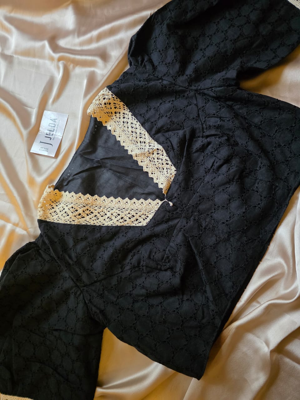 Hakoba cotton with lace work Designer Blouse