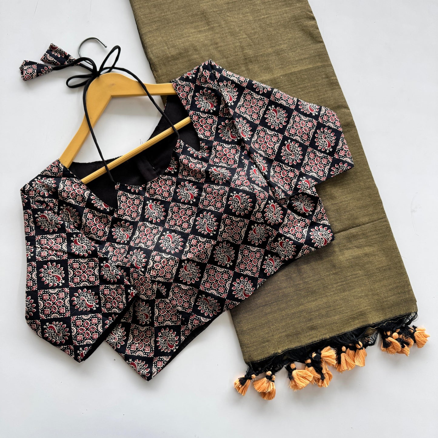 Pure cotton saree with ready made blouse