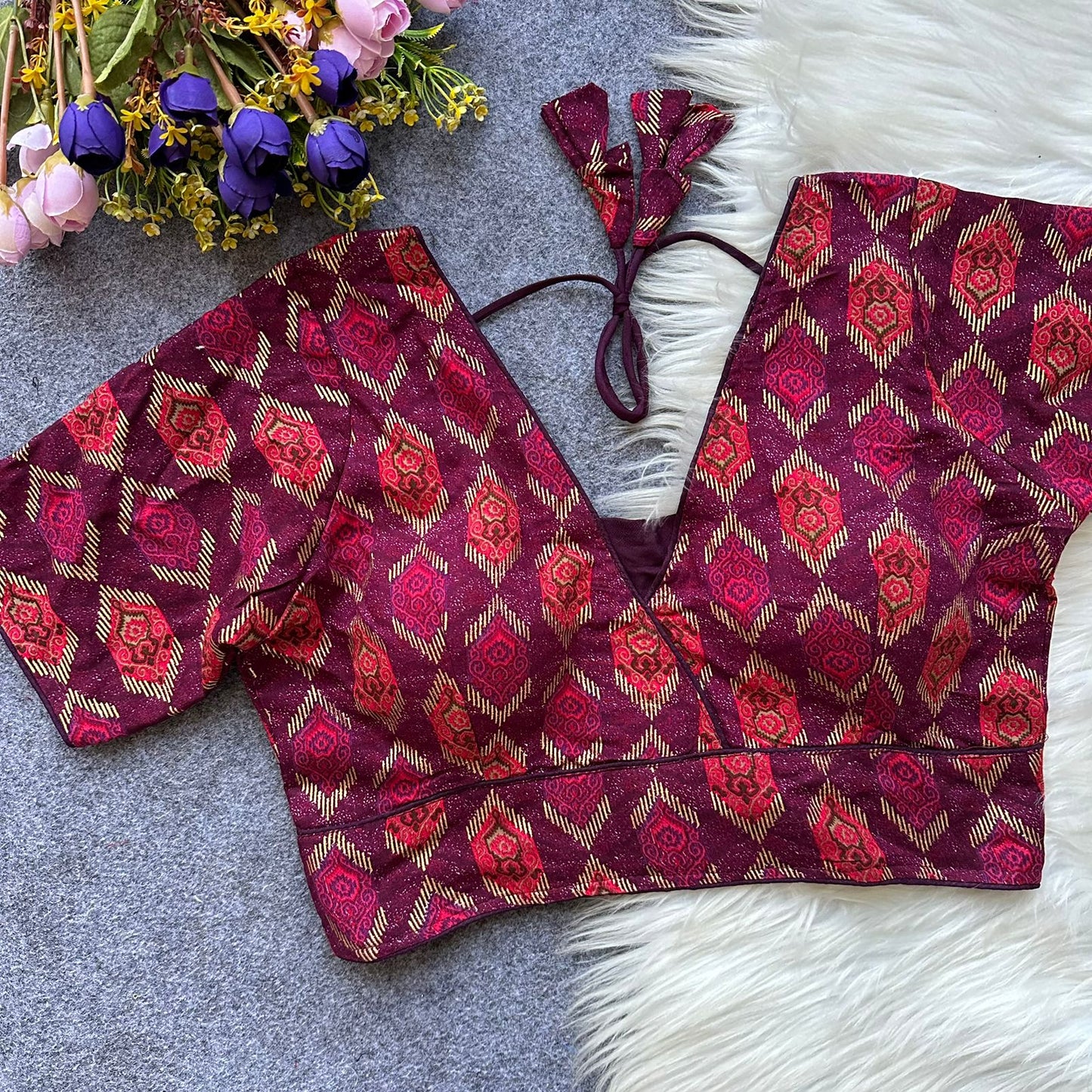 Pure Reyon Cotton ready made blouse