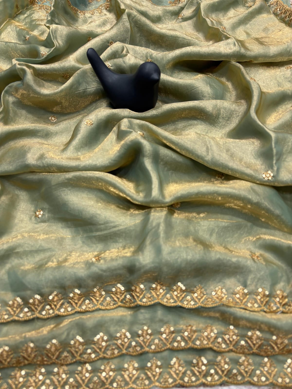 Fandy satin space silk saree