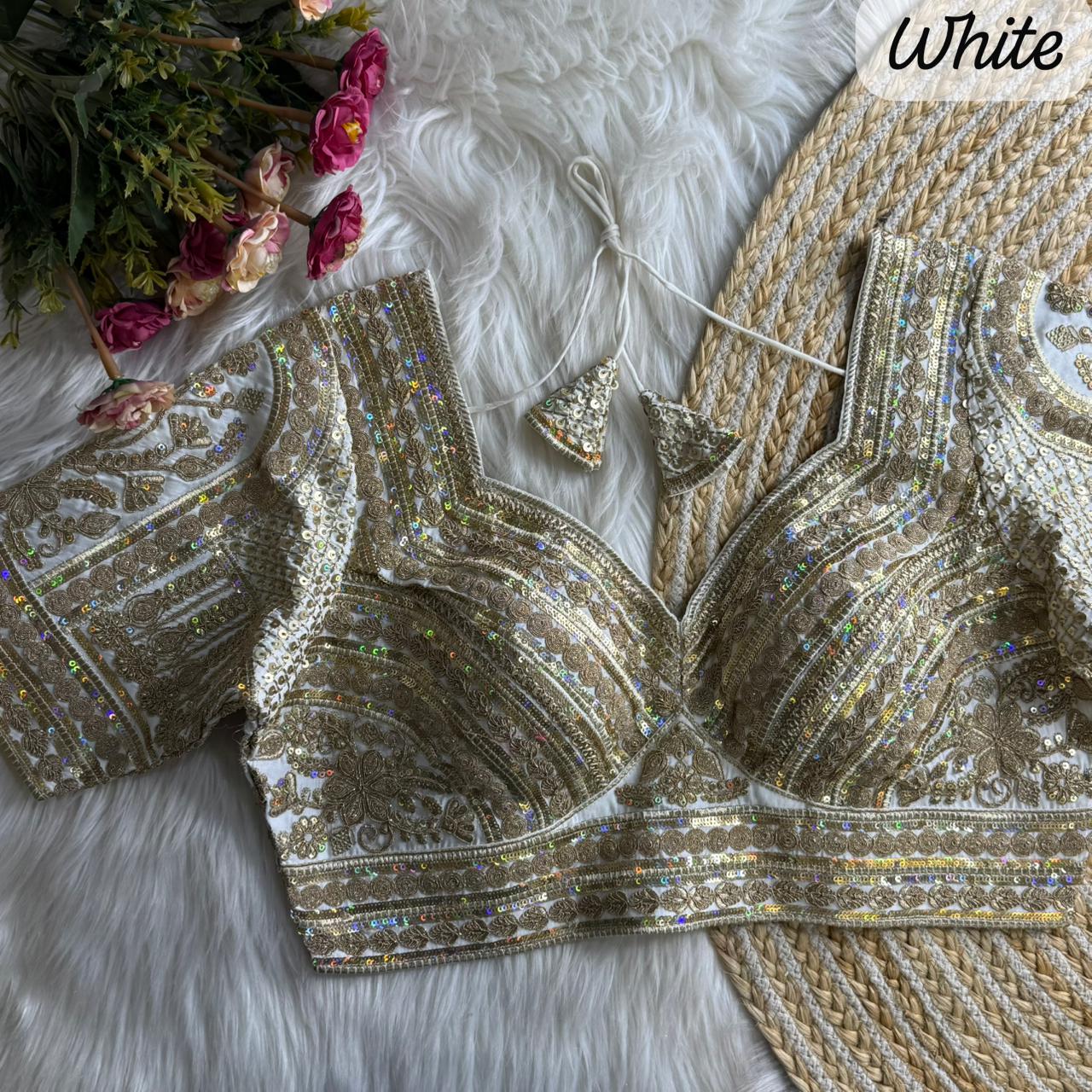 Heavy Pure Soft Roman Silk With Tricot Fuising ready made blouse