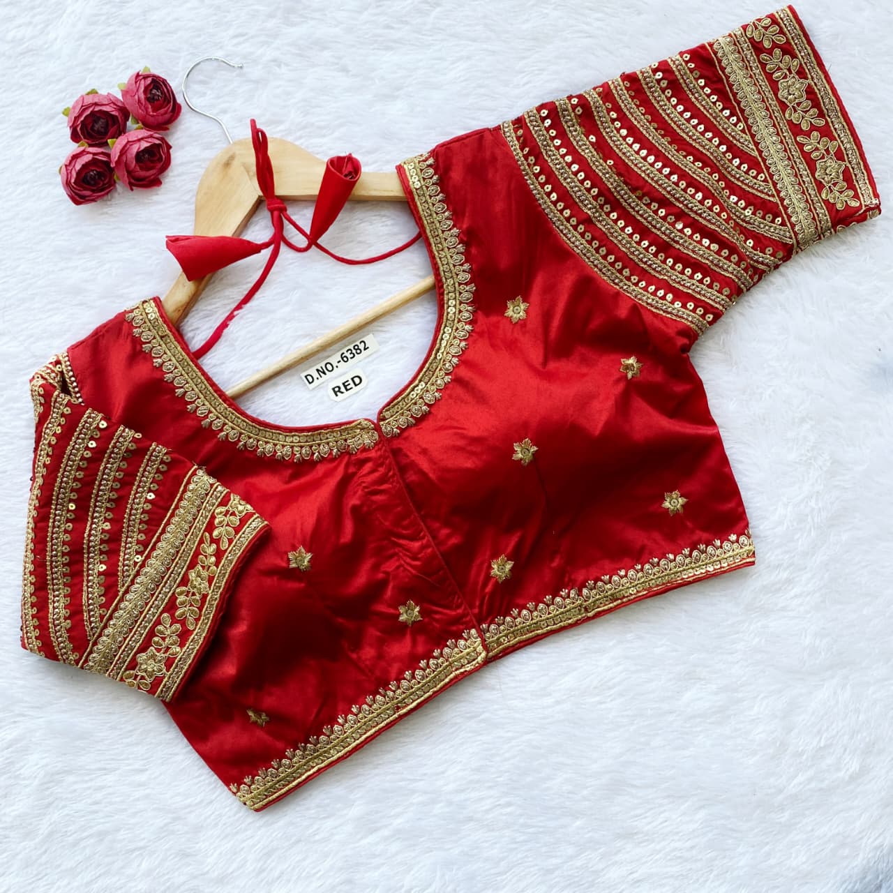 Malai Embroidery ready made blouse