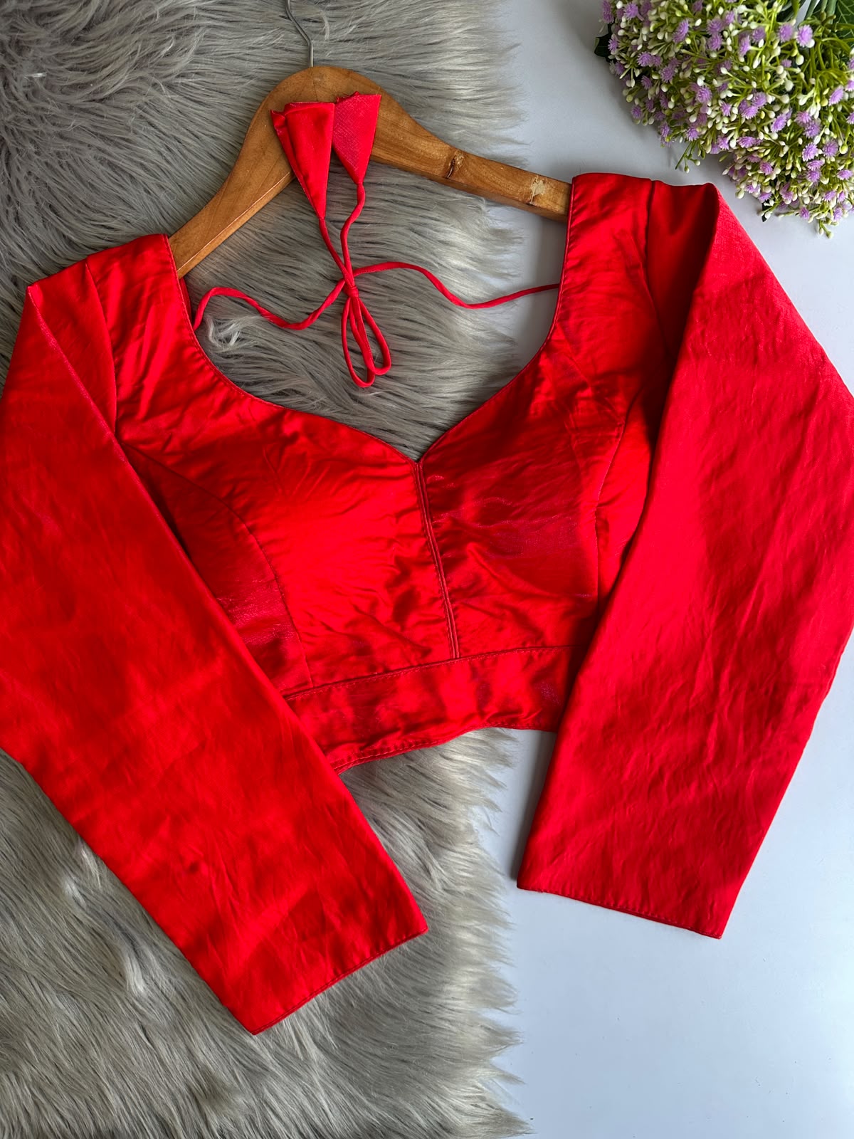 Space silk full sleeve ready made blouse