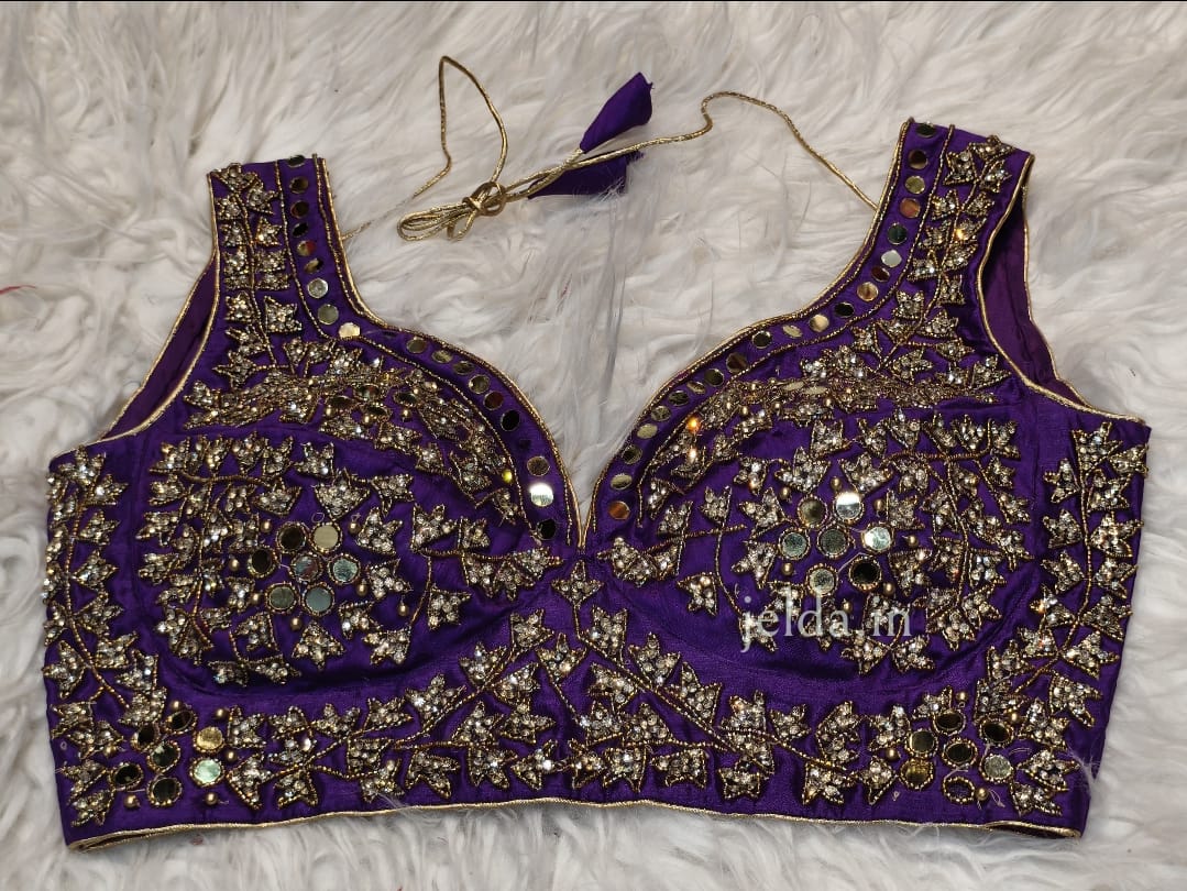 Zarkan real mirror handwork custom made blouse