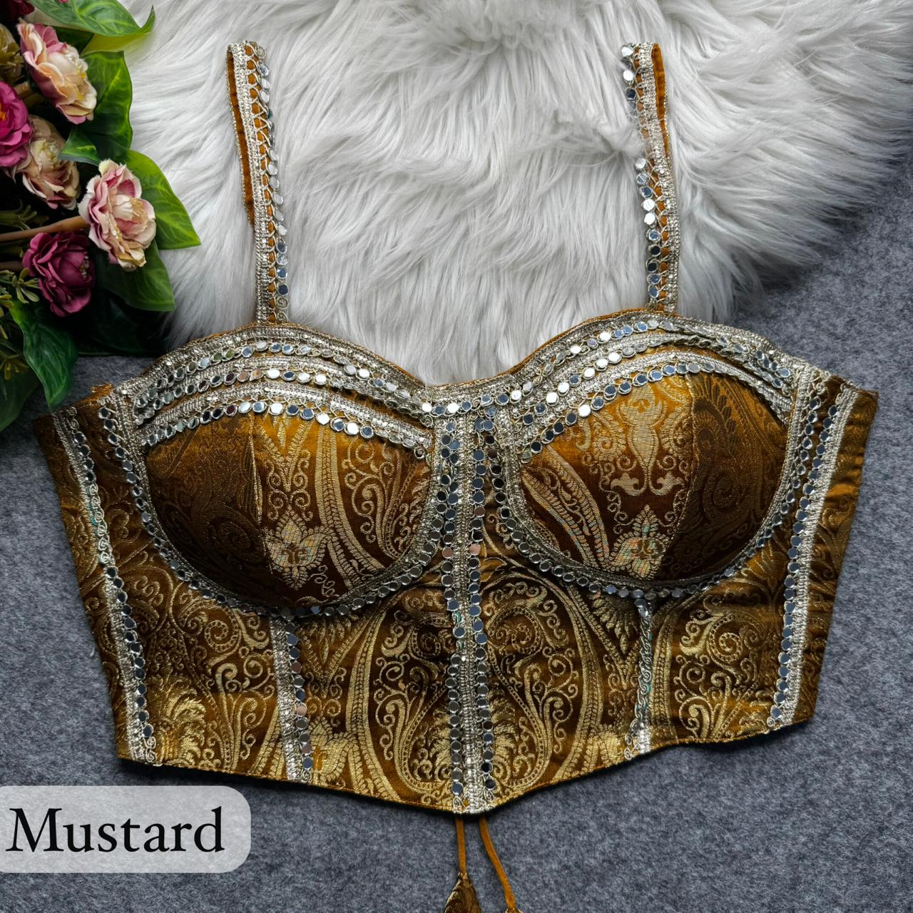 PARTYWEAR WESTERN STYLE CORSET READY MADE BLOUSE