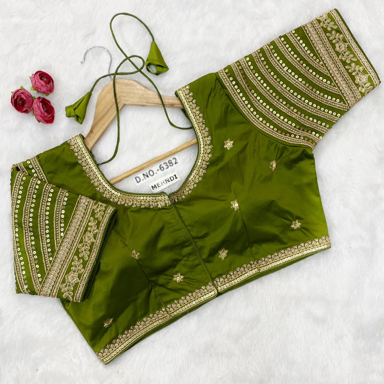 Malai Embroidery ready made blouse