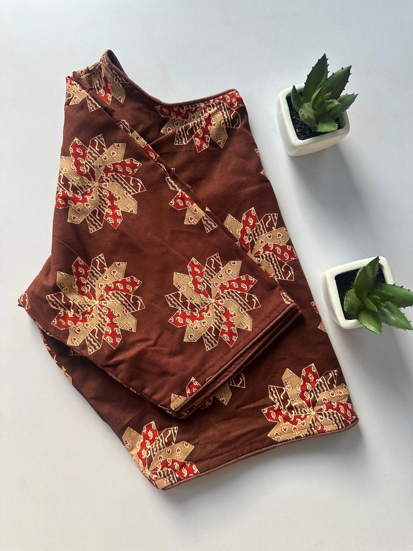 Presenting pure ajrakh handBlock/ikkat/indigo cotton ready made blouse