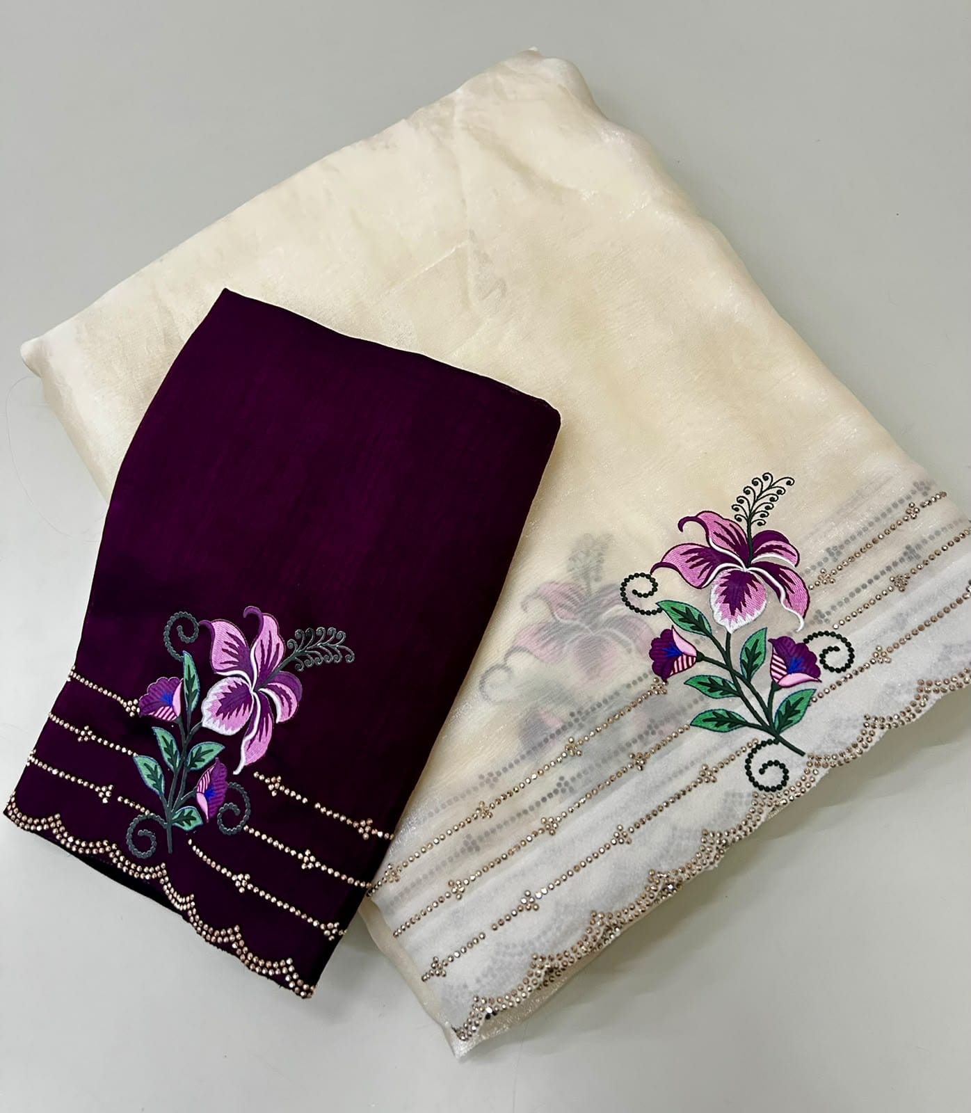 Partywear Crunchy fabric saree