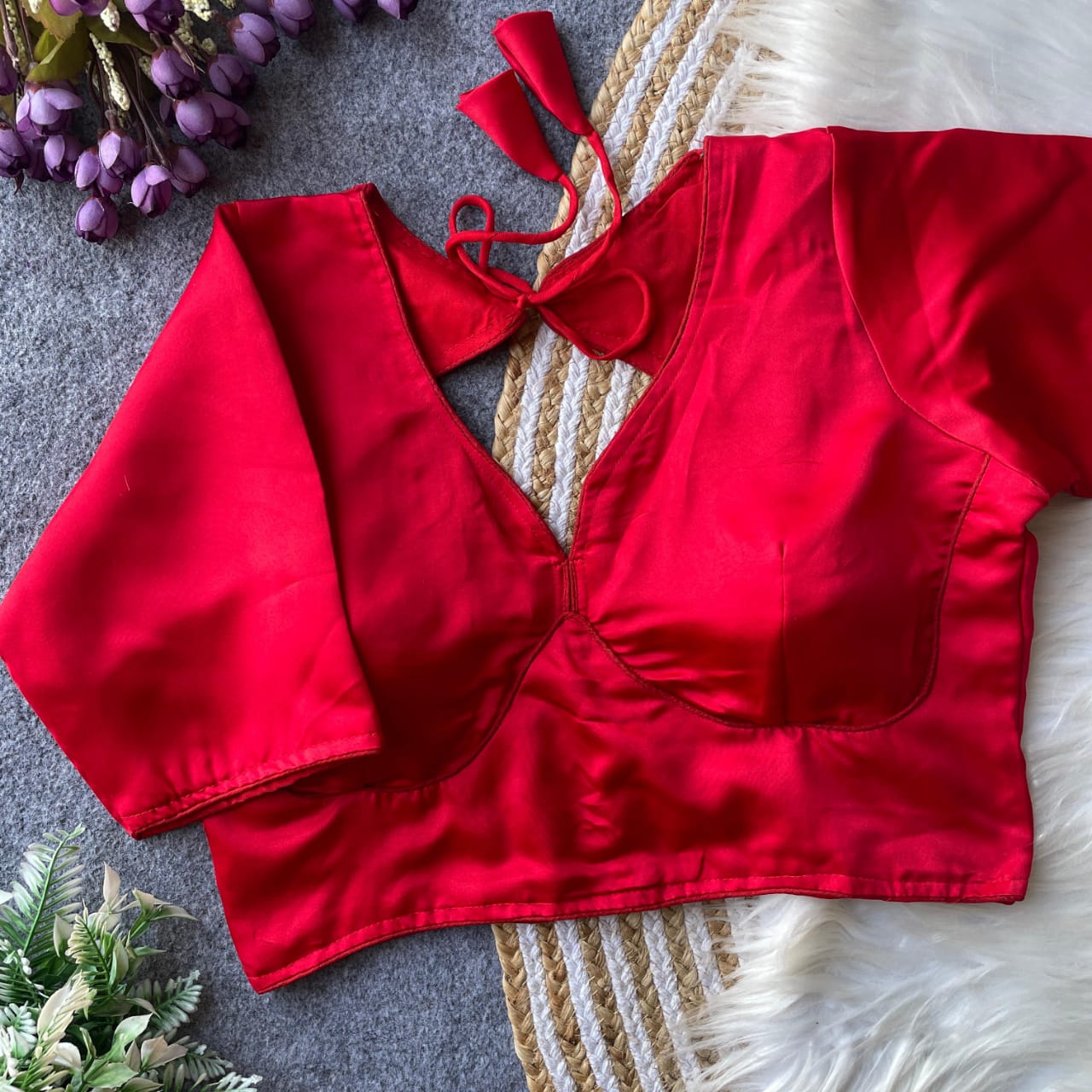 Pure malai satin - Premium Readymade Blouse