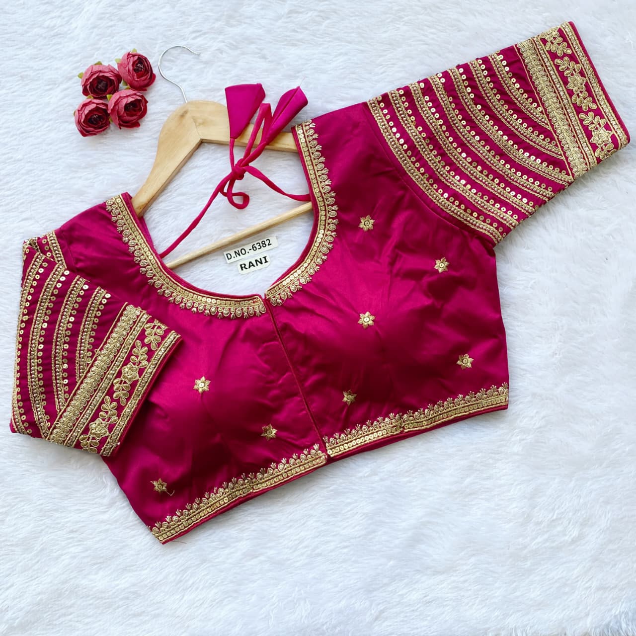 Malai Embroidery ready made blouse