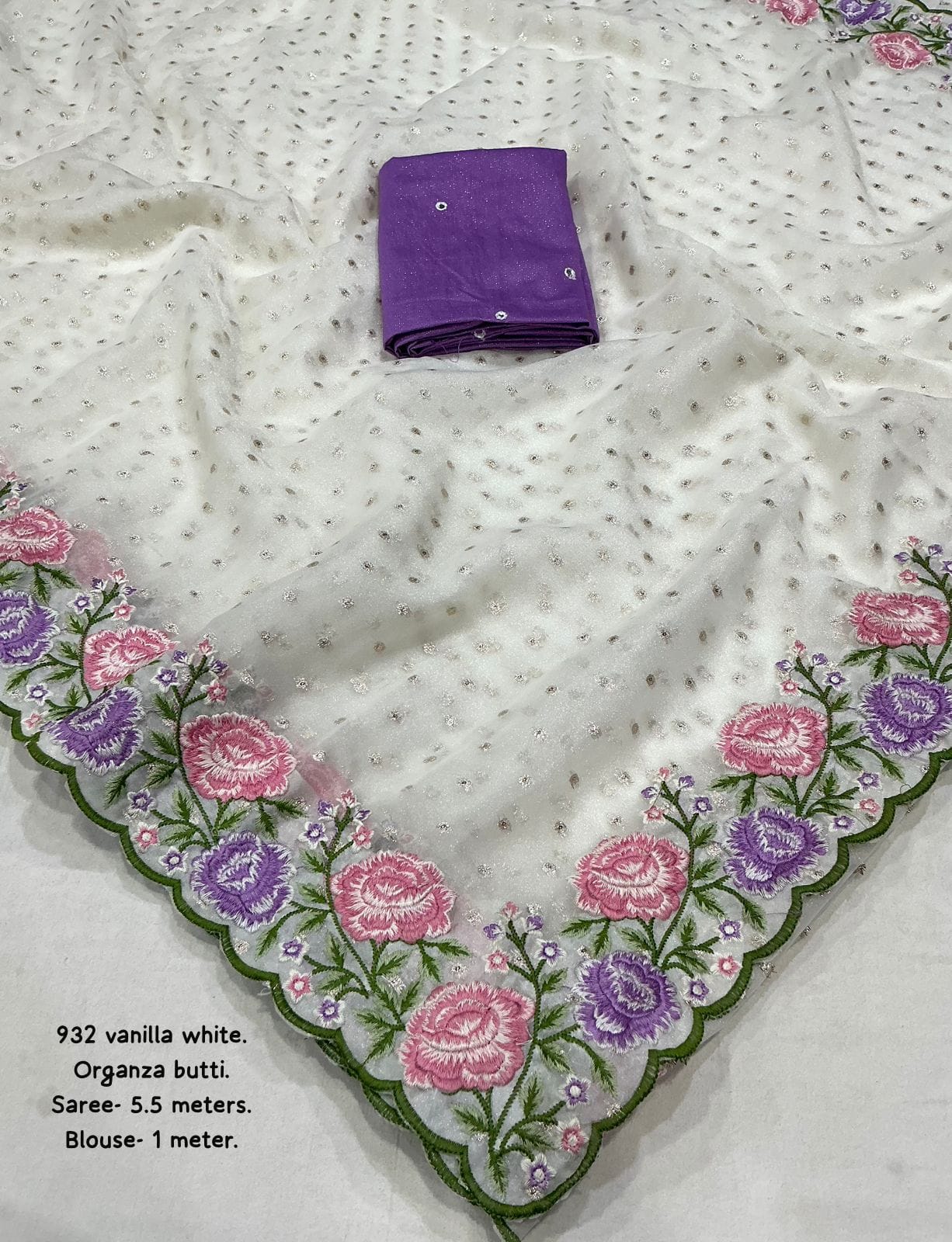 soft organza feel saree