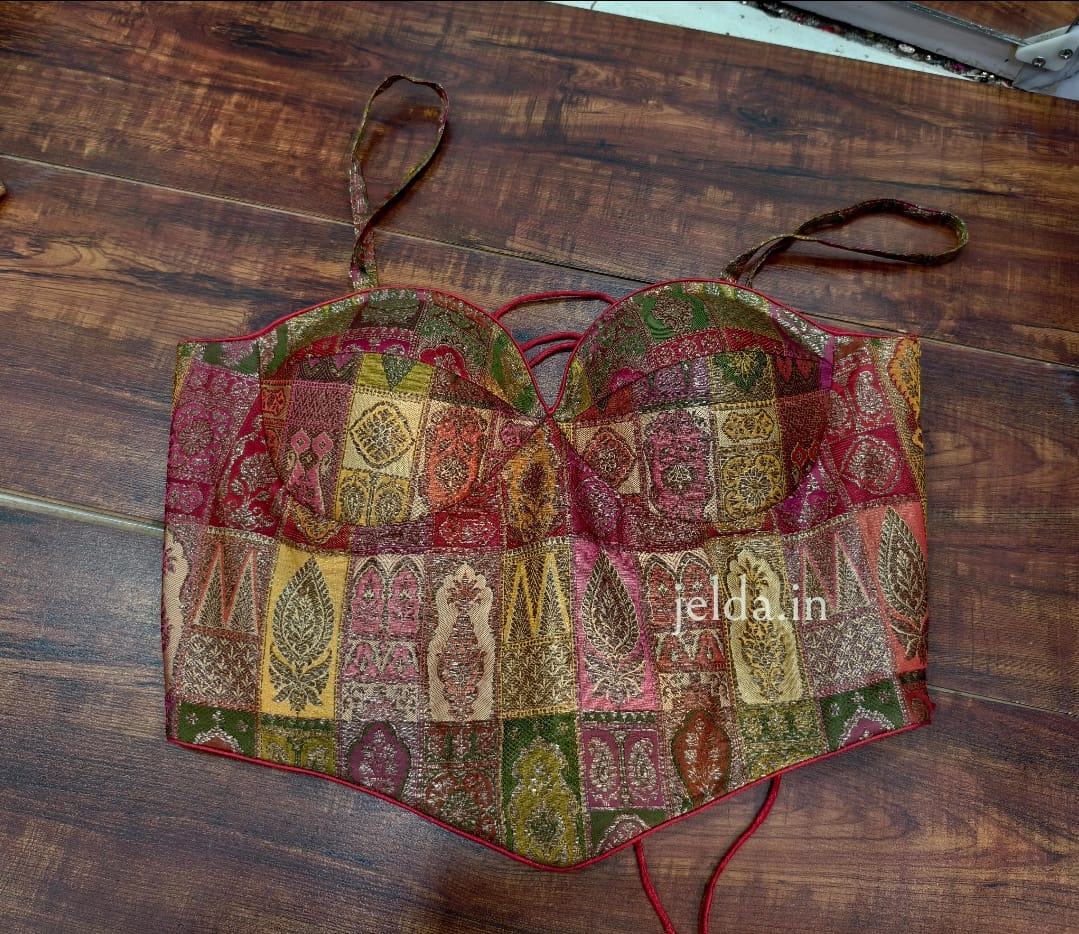Corset multi banarsi brocade custom made blouse
