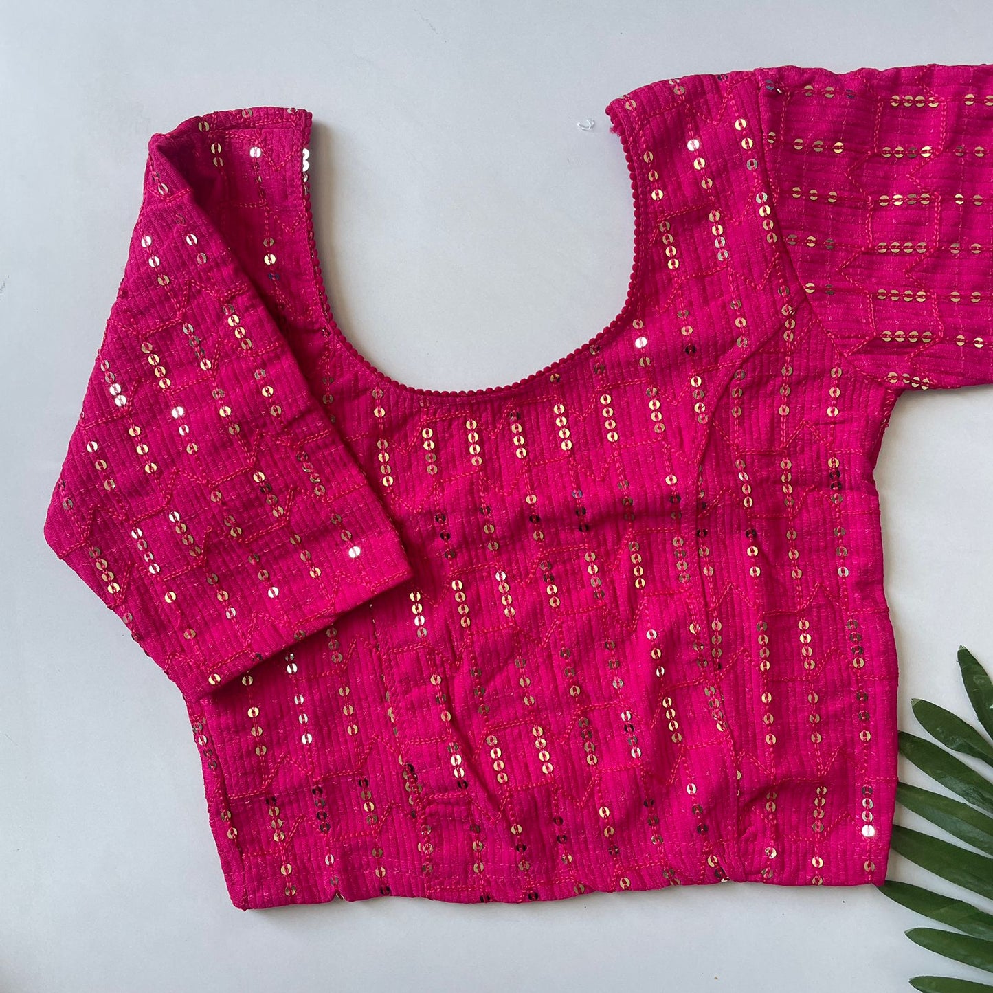 Polyester with embroidery stretchable ready made blouse