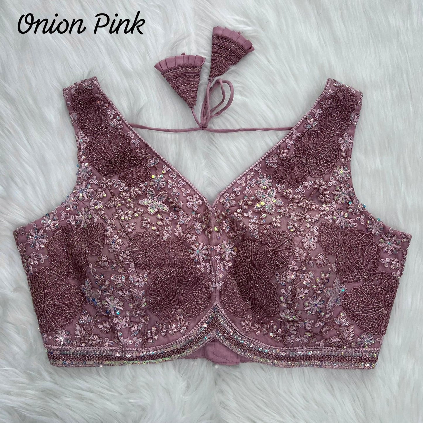 Heavy power net ready made blouse