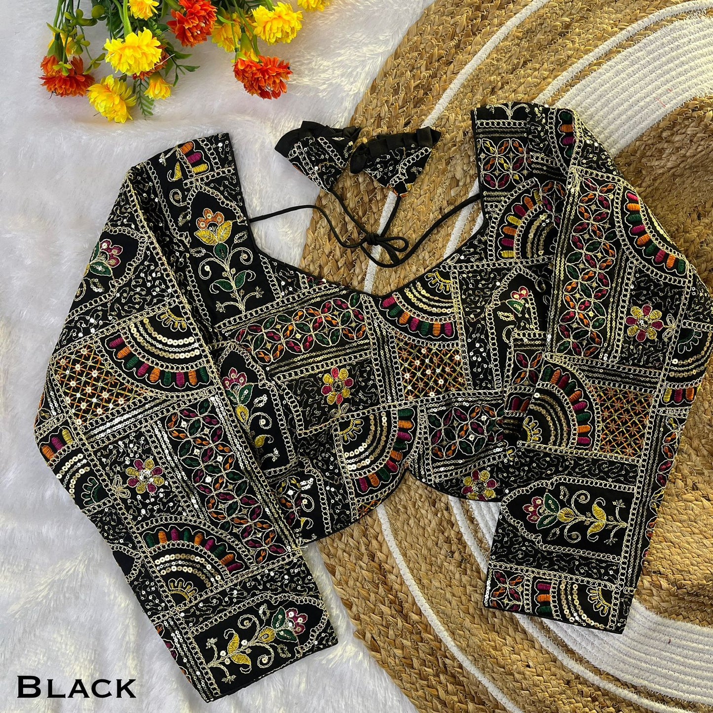 Heavy georgette full sleeve ready made blouse