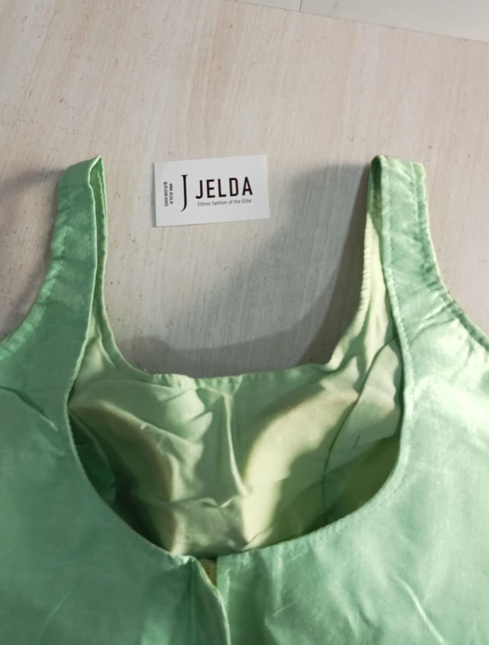 Silk fabric sleeveless ready made blouse