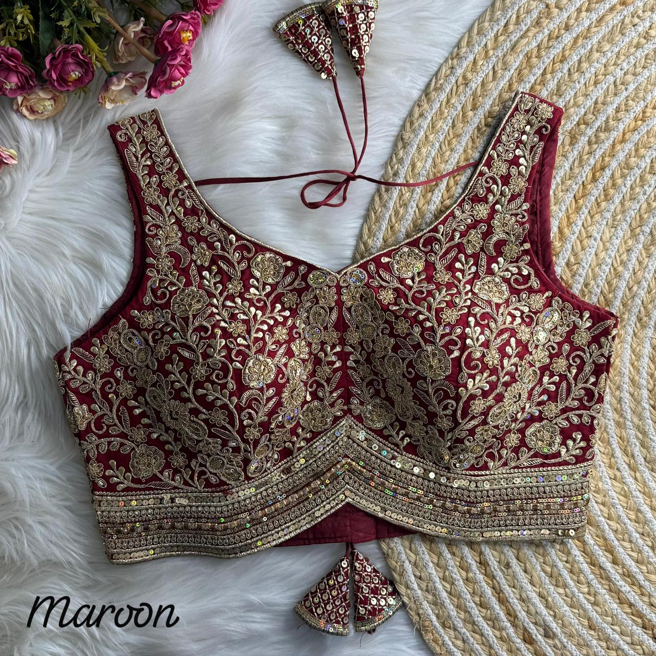 Heavy soft italian silk ready made blouse