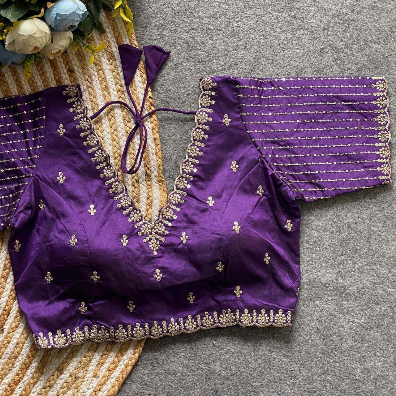 Banarasi silk ready made blouse