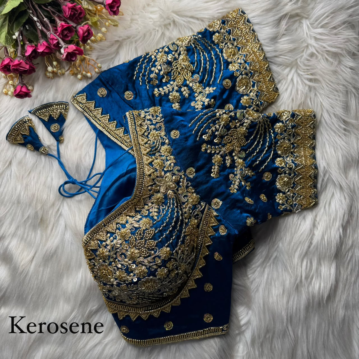 Heavy Beads + Sequins & Codding Work ready made blouse