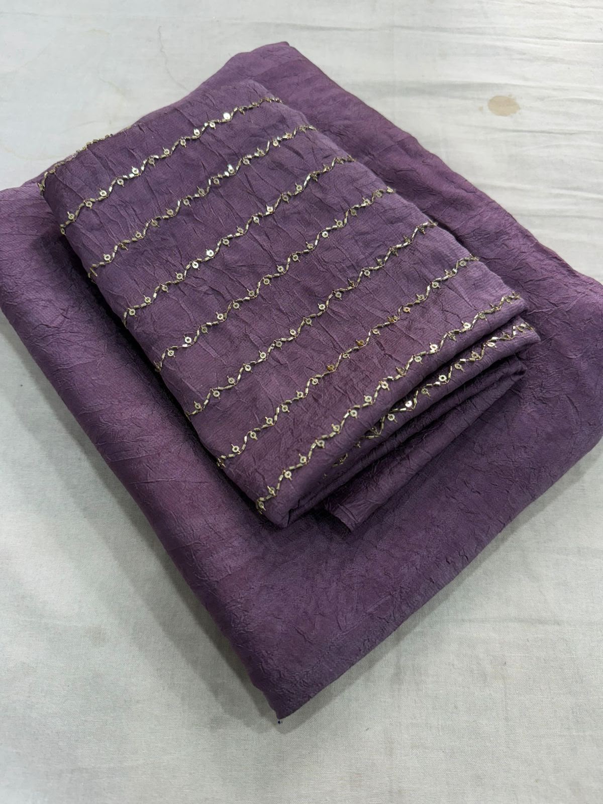 Rangoli Crush Saree With Sequins Bits Blouse
