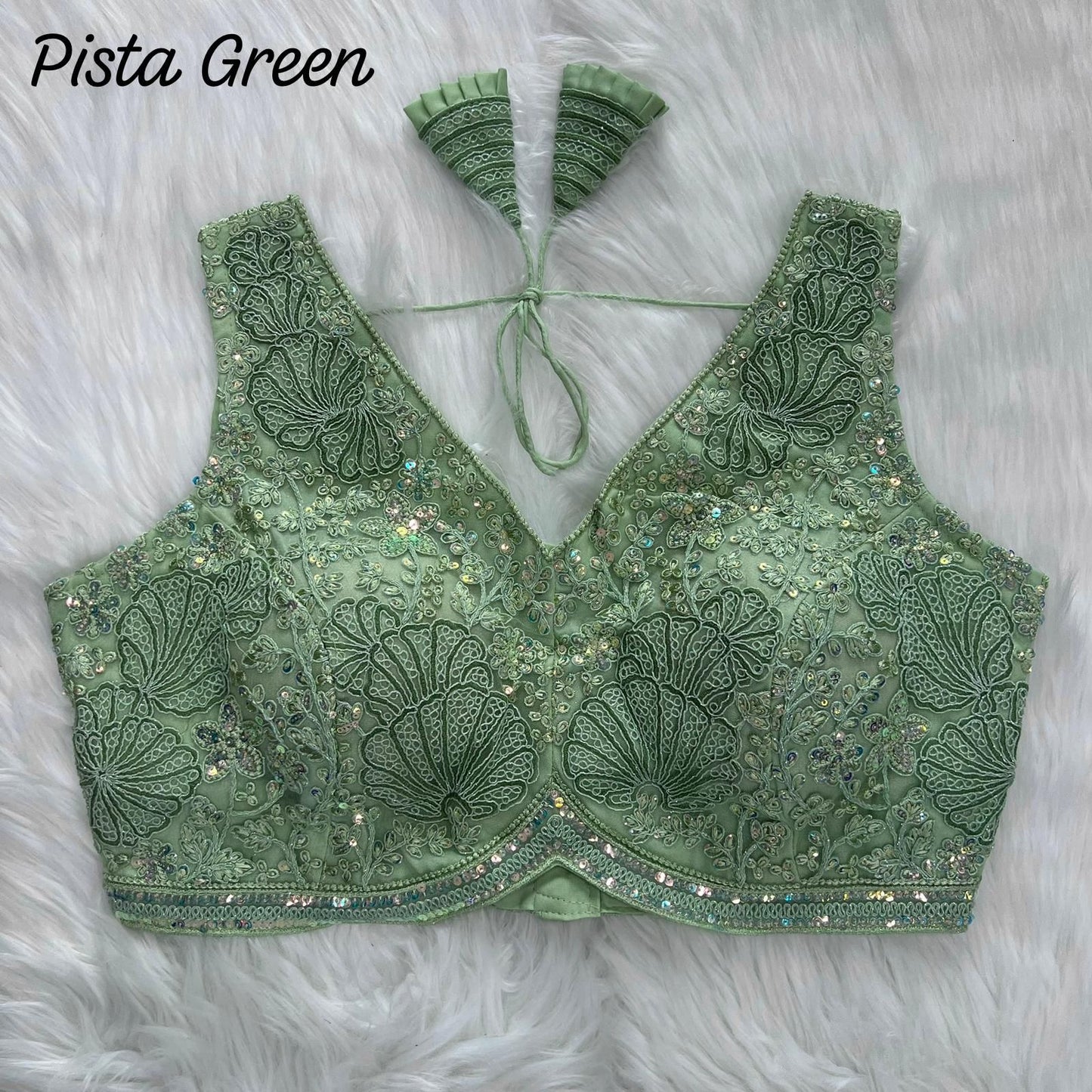 Heavy power net ready made blouse