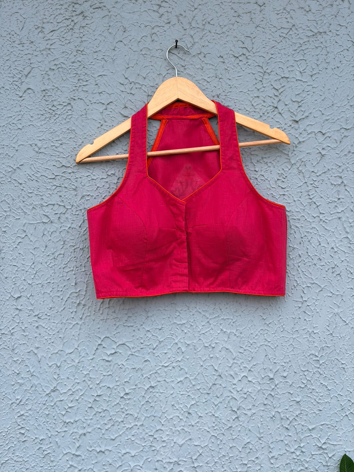 Cotton embroidered Halterneck designer blouse