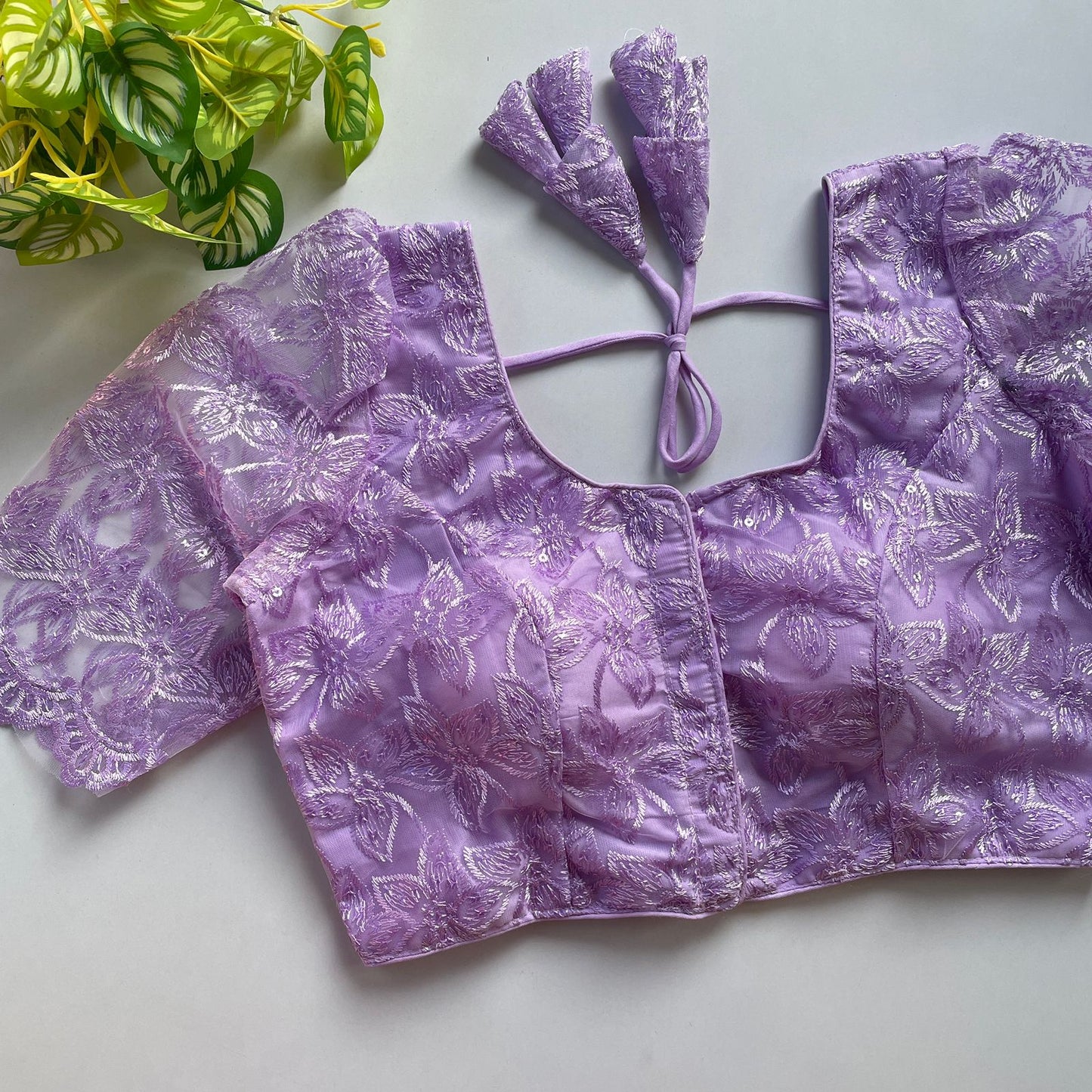 Heavy embroidery with beautiful handwork ready made blouse